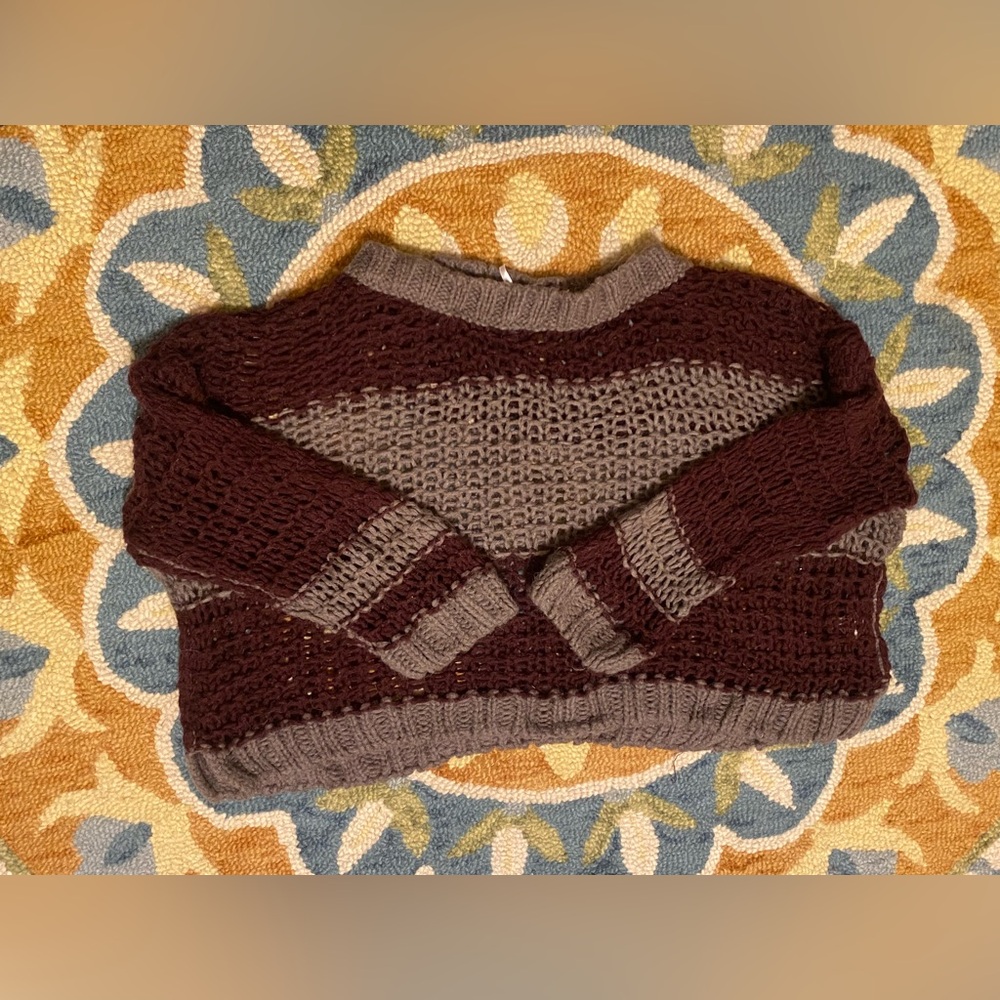 Knit Free People Purple & Grey Sweater